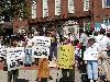 Boston street rally demands money for hurricane victims not war