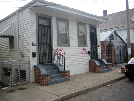 Marked houses...