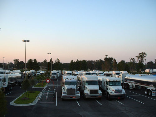 Over 100 trucks awai...