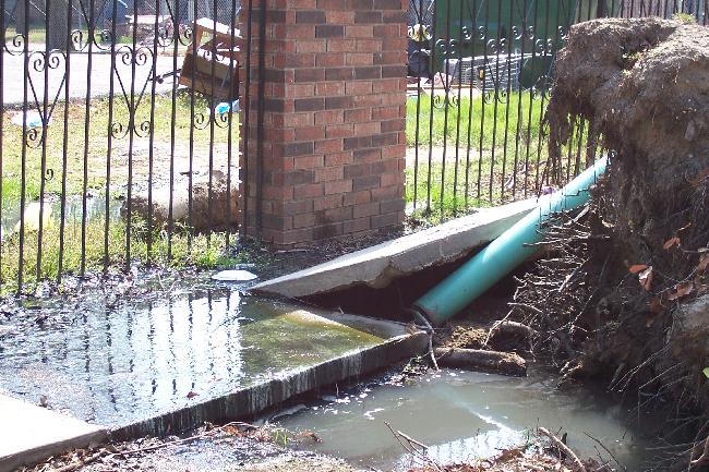 raw sewage leaking i...