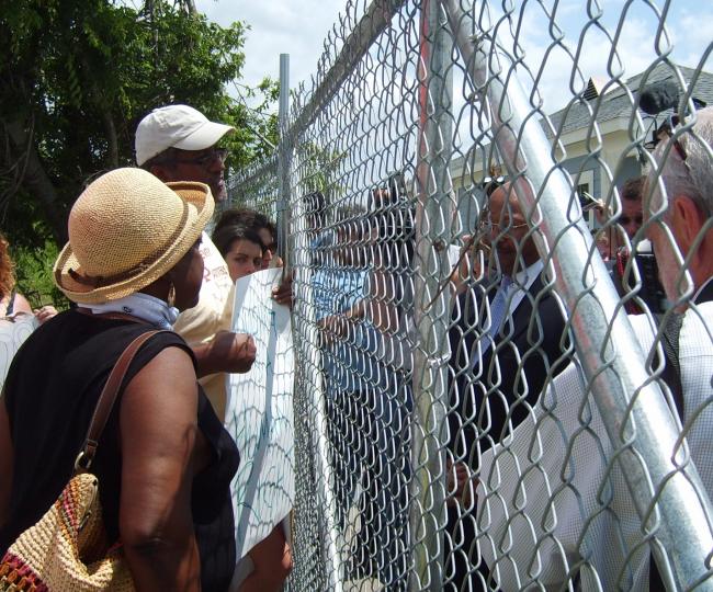 Jackson at the fence...