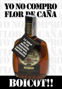Grupo de BOICOT al ron Flor de Ca�a extiende su protesta