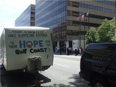 Trailer in front of ...
