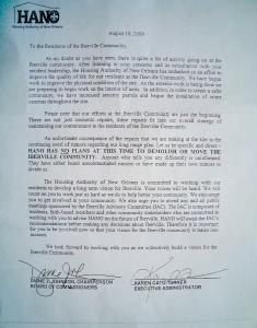 HANO Attempts to Hush Resident Suspicions At Iberville