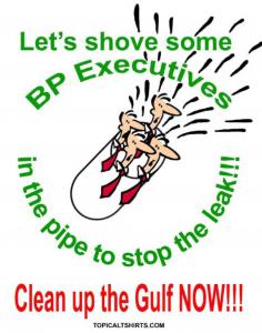 Lets shove the BP executives in the pipe to stop the leak!!!